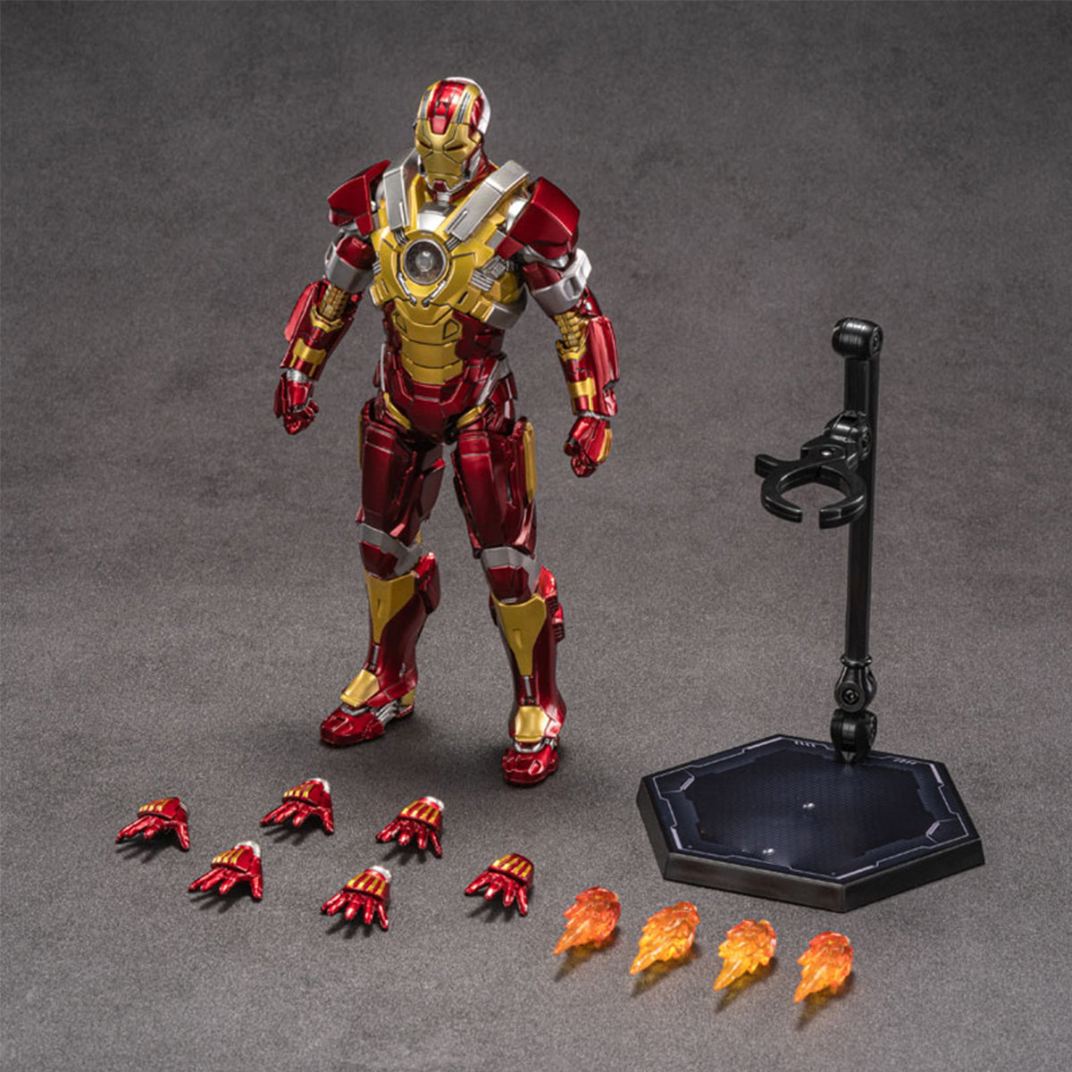 ZD Toys - Colección completa: Serie Aniversario (versión no luminosa): Iron Man MK17 (1906-17), figura de acción en miniatura a escala 1:10