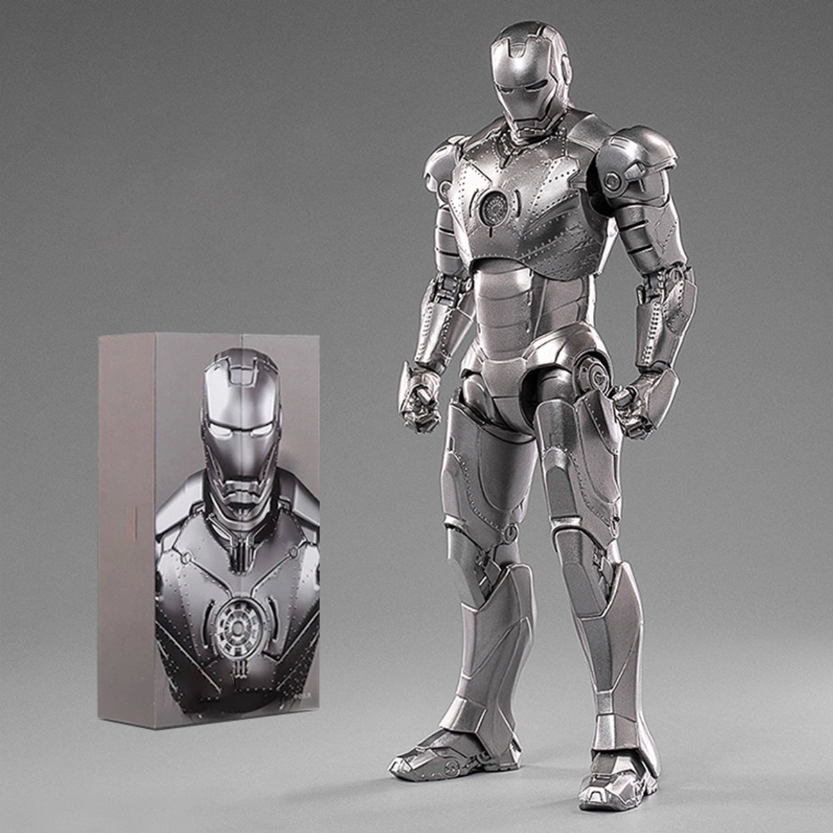 ZD Toys - Colección completa: Serie Aniversario (versión no luminosa): Iron Man MK2 (1906-02), figura de acción en miniatura a escala 1:10