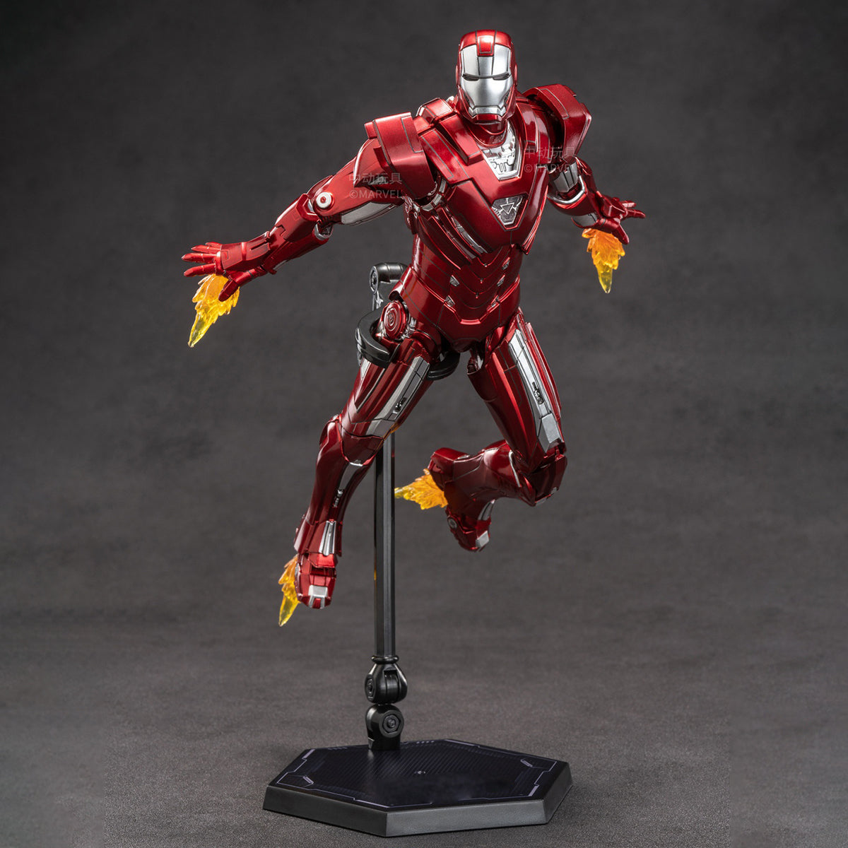 ZD Toys Coffret complet : Série anniversaire Version non lumineuse : Iron Man MK33 (1906-33), figurine miniature à l'échelle 1:10