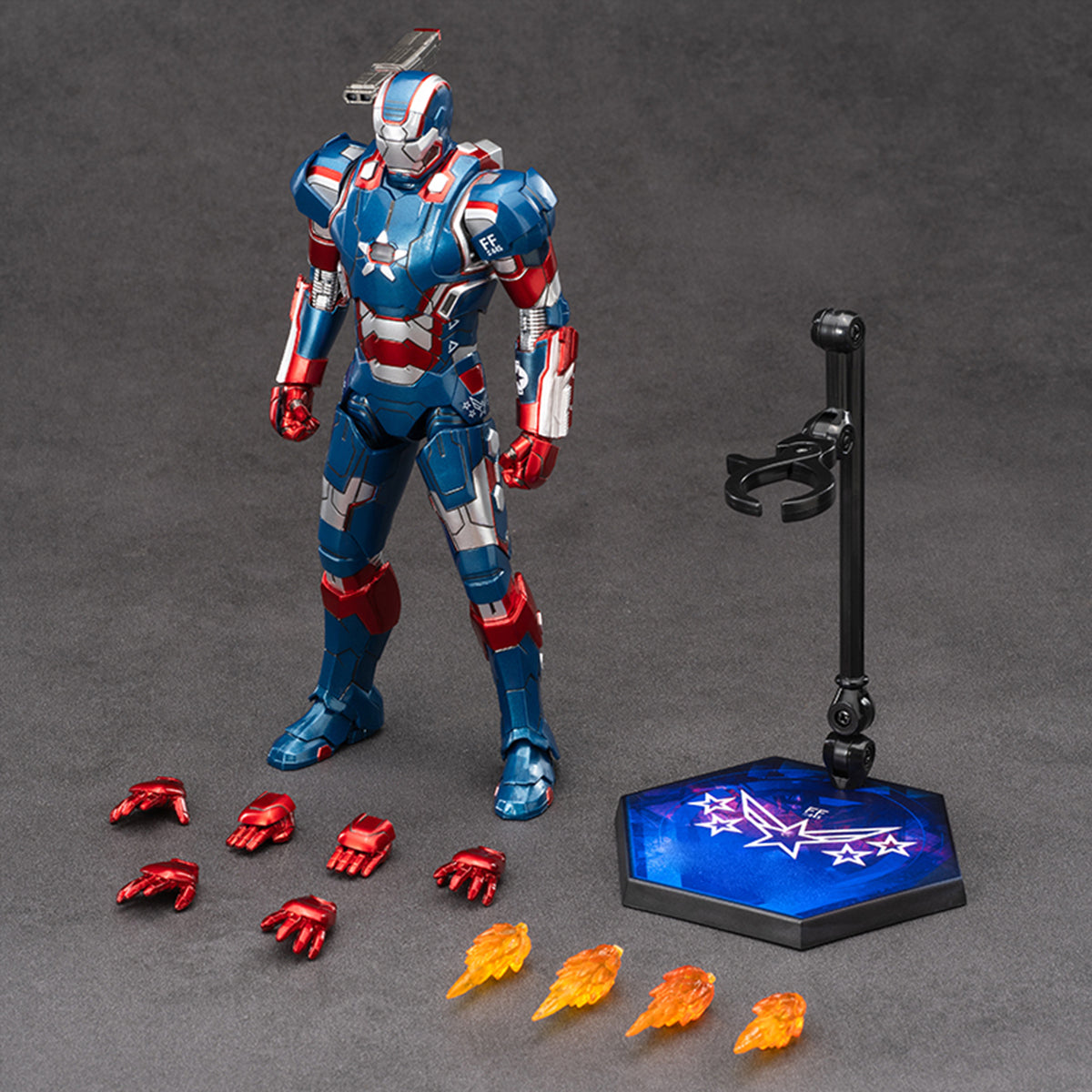 ZD Toys Full Set: Anniversary Series Non-Luminous Version: War Machine Patriot 1.0 (1906-52), 1:10 Scale Miniature Action Figurine