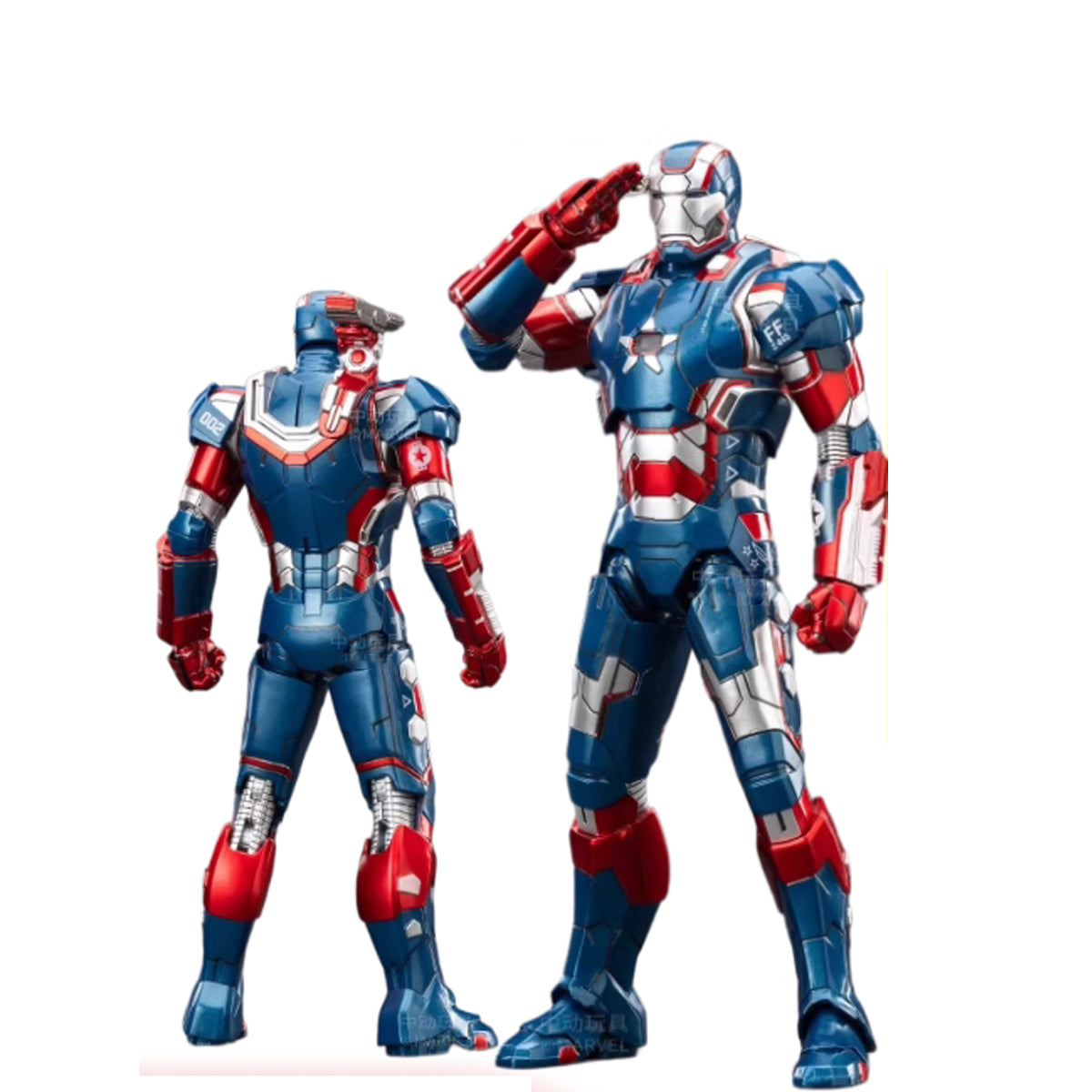 ZD Toys Full Set: Anniversary Series Non-Luminous Version: War Machine Patriot 1.0 (1906-52), 1:10 Scale Miniature Action Figurine