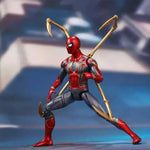 ZD Toys Ensemble complet : Série classique articulée de 7 pouces : Iron Spider Man, avec version de base lumineuse, figurine d'action miniature