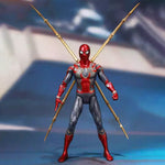 ZD Toys Ensemble complet : Série classique articulée de 7 pouces : Iron Spider Man, avec version de base lumineuse, figurine d'action miniature