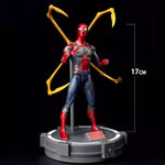 ZD Toys Ensemble complet : Série classique articulée de 7 pouces : Iron Spider Man, avec version de base lumineuse, figurine d'action miniature