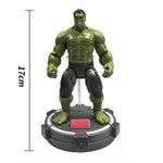 ZD Toys Full Set: 7-inch Articulated Classic Series: Hulk, with light-up base version, Miniature Action Figurine