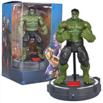ZD Toys Full Set: 7-inch Articulated Classic Series: Hulk, with light-up base version, Miniature Action Figurine