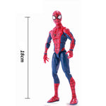ZD Toys Full Set: 7-inch Articulated Classic Series with Stand Version: Classic Spider Man, Movice Style, Miniature Action Figurine