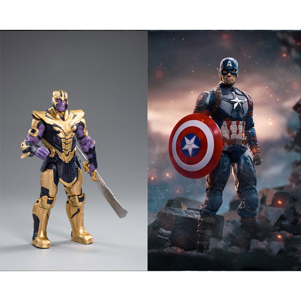 ZD Toys - Figura articulada simple de 18 cm - Capitán América (versión normal)