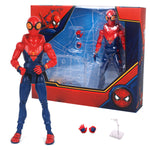 ZD Toys Full Set: 7-inch Articulated Classic Series with Stand Version: Hoodie Spider Man, Movice Style, Miniature Action Figurine