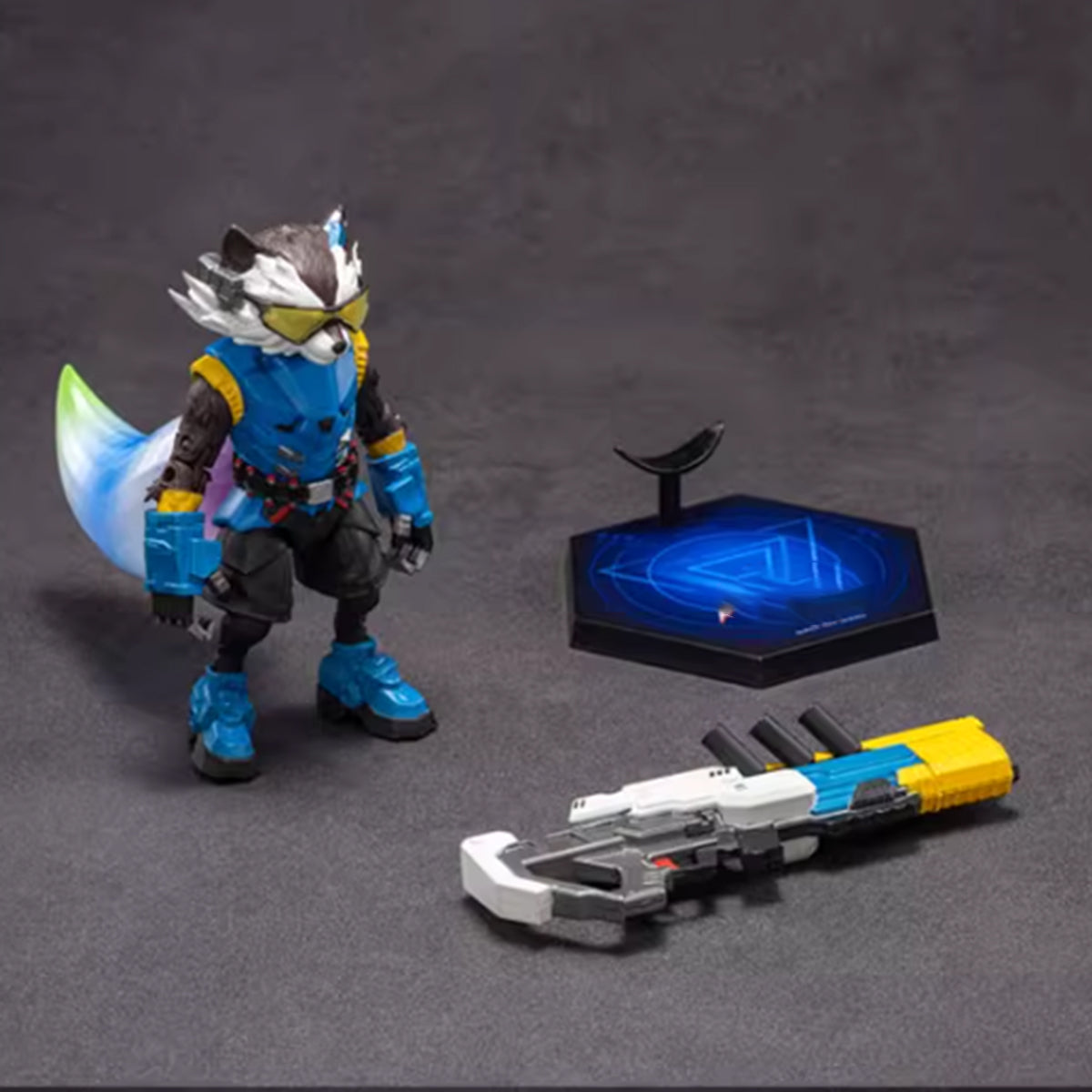 ZD Toys Super War Game Series Full Set: Rocket Raccoon, Video Game Style, 1:10 Scale Miniature Action Figurine