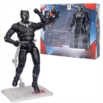 ZD Toys - Conjunto completo: Figura de acción clásica articulada de 7 pulgadas con soporte. Versión: Pantera Negra, estilo película.