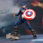 ZD Toys Set completo: Figura de acción clásica articulada de 7 pulgadas con soporte. Versión: Capitán América, estilo película.