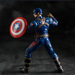 ZD Toys Set completo: Figura de acción clásica articulada de 7 pulgadas con soporte. Versión: Capitán América, estilo película.