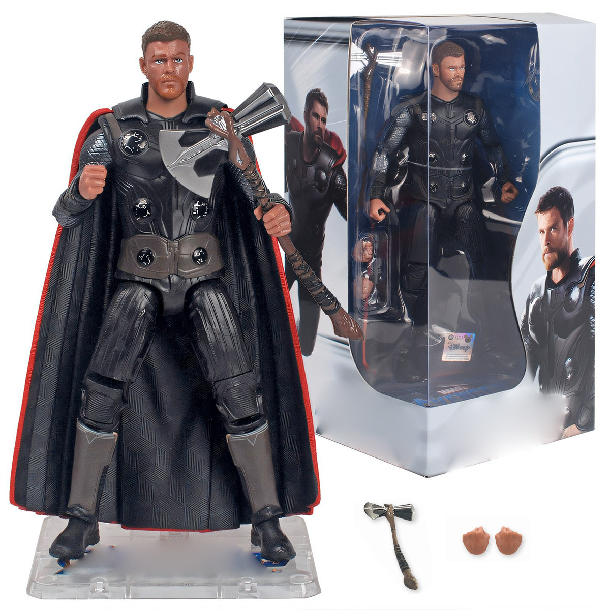ZD Toys Set completo: Figura clásica articulada de 7 pulgadas con soporte. Nueva versión: Thor, estilo película, figura de acción en miniatura.