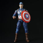 ZD Toys Ensemble complet : Série classique articulée de 7 pouces avec support Nouvelle version : Captain America, style Moviece, figurine d'action miniature
