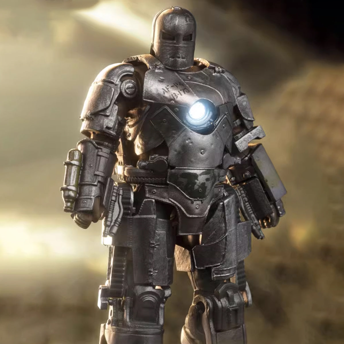 ZD Toys Full Set: 4-inch Iron Man Hall Of Armor Set - MK1, Movice Style, Miniature Action Figurine