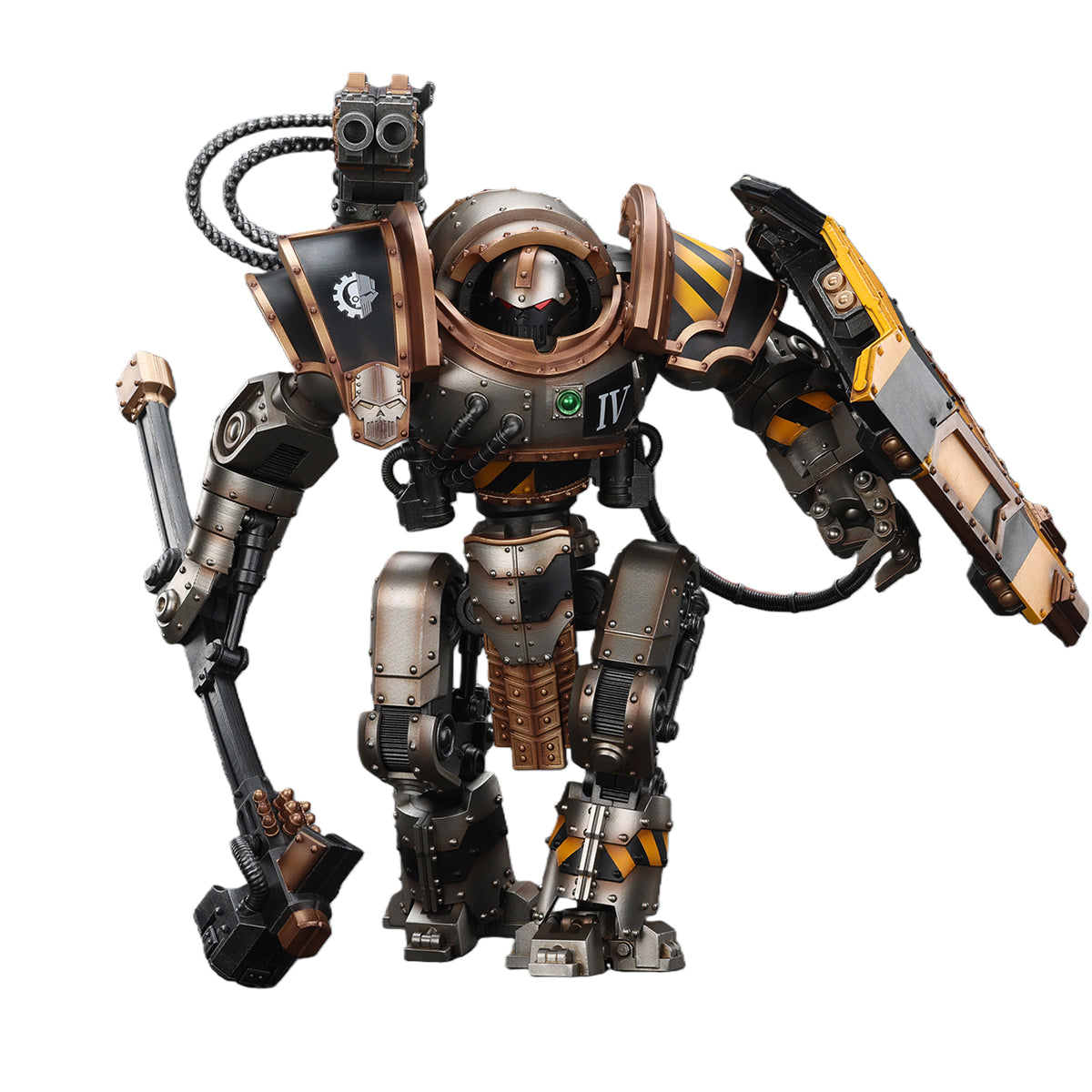JOYTOY Iron Warriors Iron Circle Domitar-Ferrum Class Battle-automata with Karceri Battle Shield and Graviton Crusher JT02847 1/18 Scale Action Figure