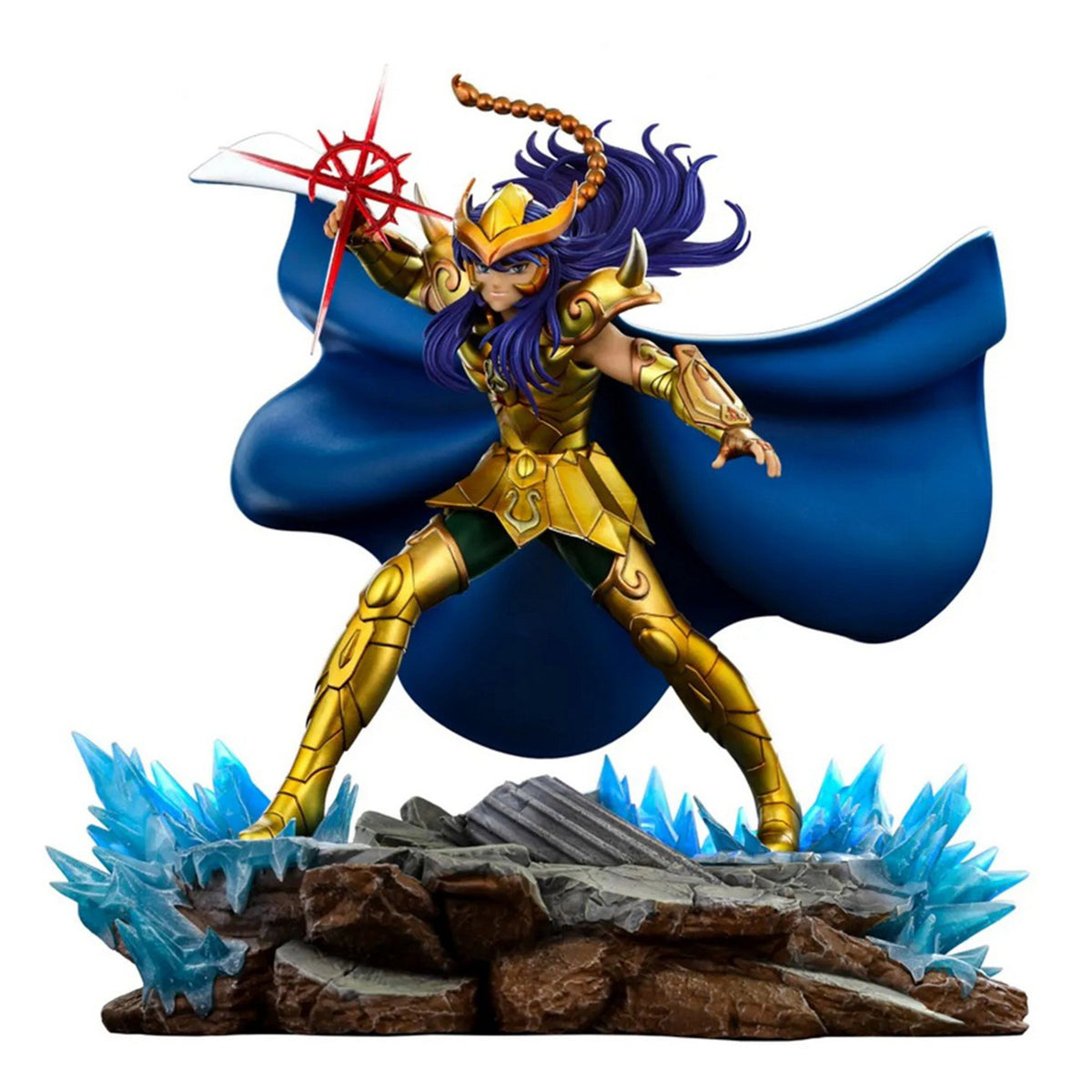Estatua de Milo de Escorpio de Saint Seiya de Iron Studios