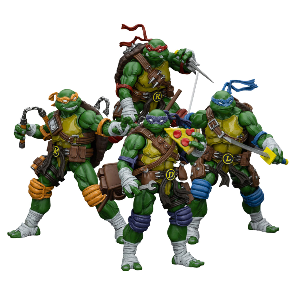 HiPlay JOYTOY TMNT Series: Teenage Mutant Ninja Turtles - SET OF 4 1:18 Scale Action Figures