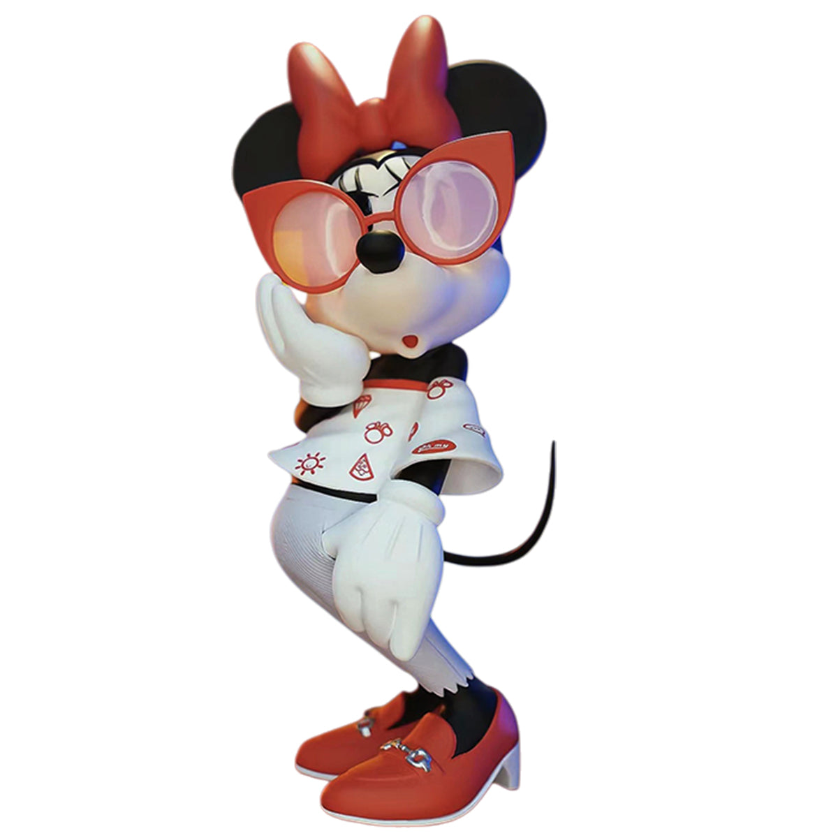 MORSTORM Cheongsam Minnie Pink Sunglasses Minnie Art Figurine