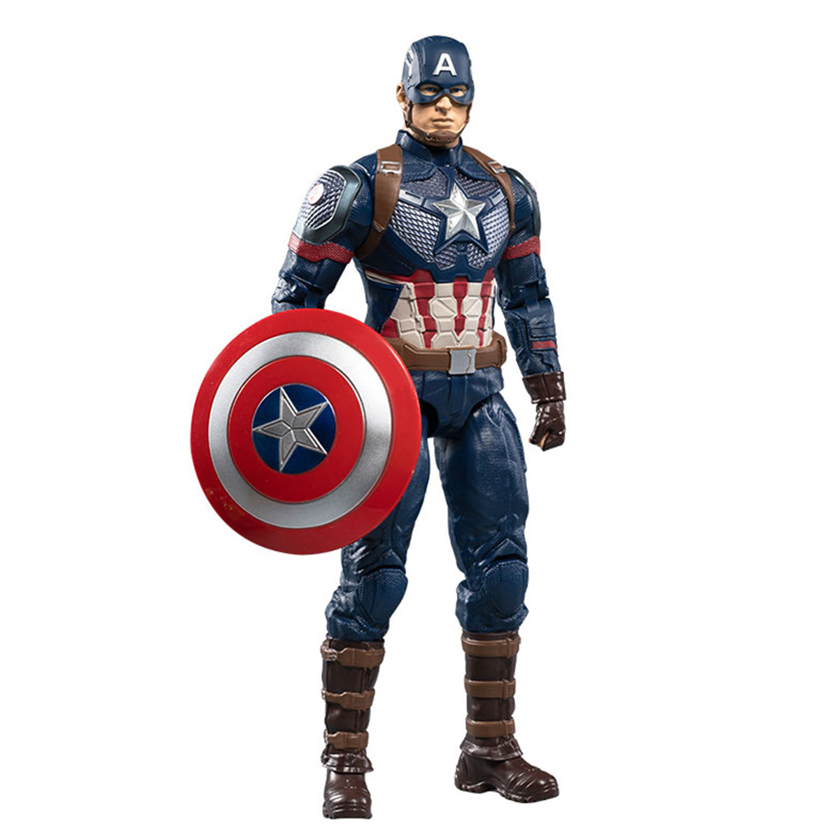 Figura coleccionable completa de ZD Toys: 14 pulgadas, articulada simple - Capitán América, estilo película, miniatura a escala 1:5