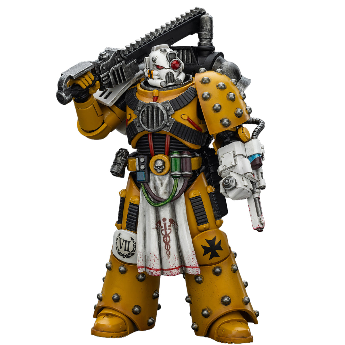JOYTOY Imperial Fists Legion Apothecary/Sons of Horus Legion Apothecary & Legion Champion & Cataphractii Praetor with Combi-Melta and Power Maul 1/18 Scale Action Figure