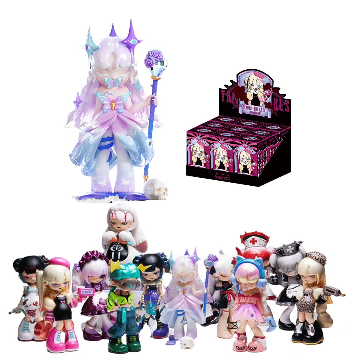MR.BONE Yandere Girls Remove The Label Dark Style Series Blind Box Figure