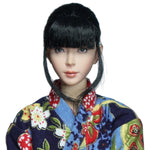 JKTOYS, Asian Beauty Hana with Movable Eyes Head Sculpture, Accessory for 12-inches Action Figurine