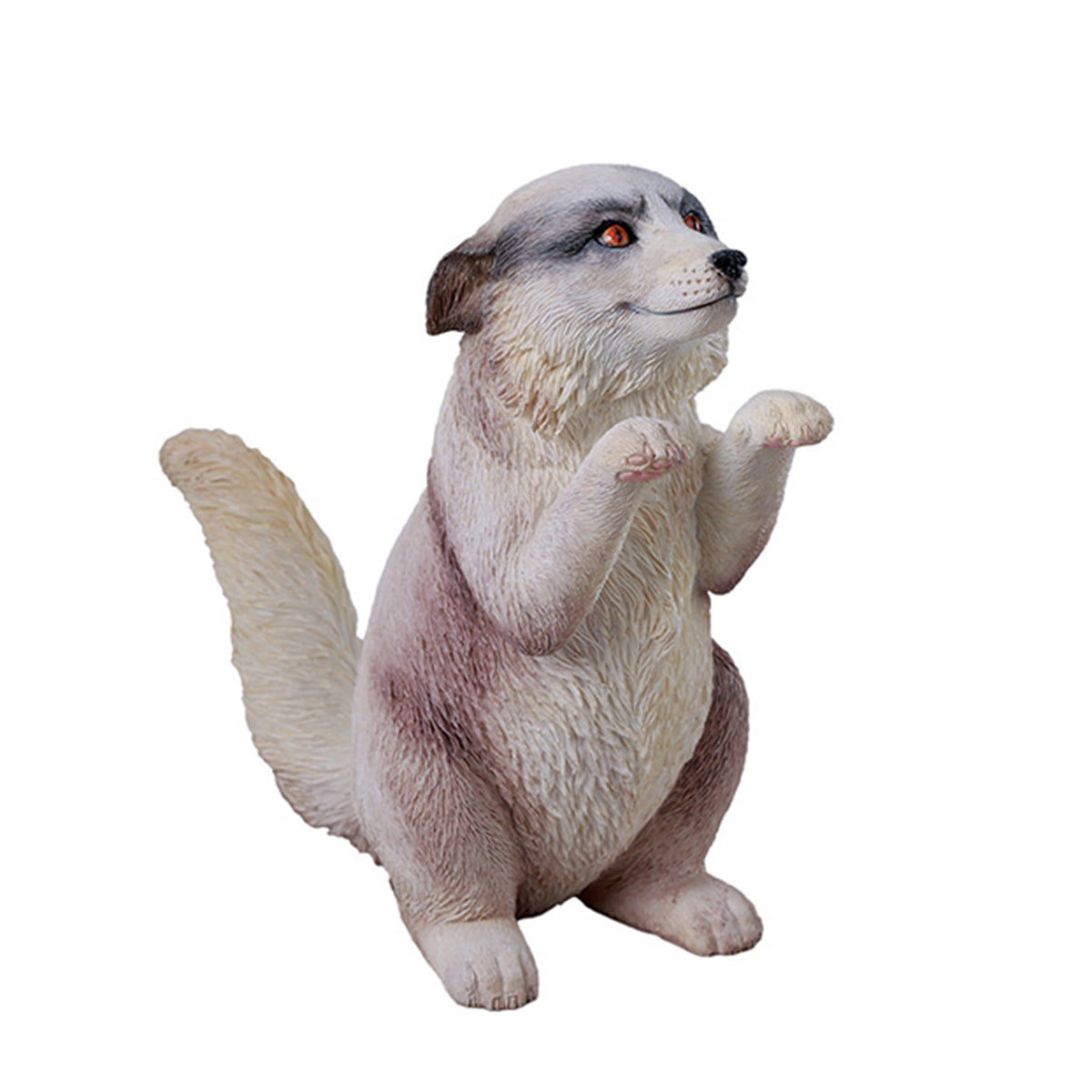 JXK Fluffy Fox Static Expertly Hand-Painted Lifelike Animal Figurine