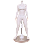 PDTOYS Seamless Platinum Silicone Standard Female Body S402 Detachable Hands and Feet Pale Skin with Body Makeup