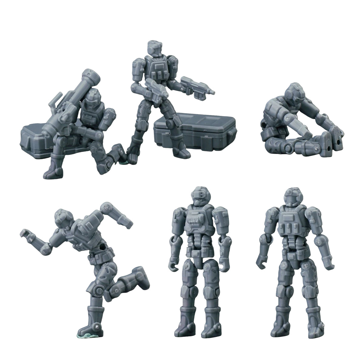 Kits de modelos de ensamblaje de la Unidad de Guerra Móvil Combinada 1, caja de 6 figuras, proyecto 3MIN de Sheik Mainland