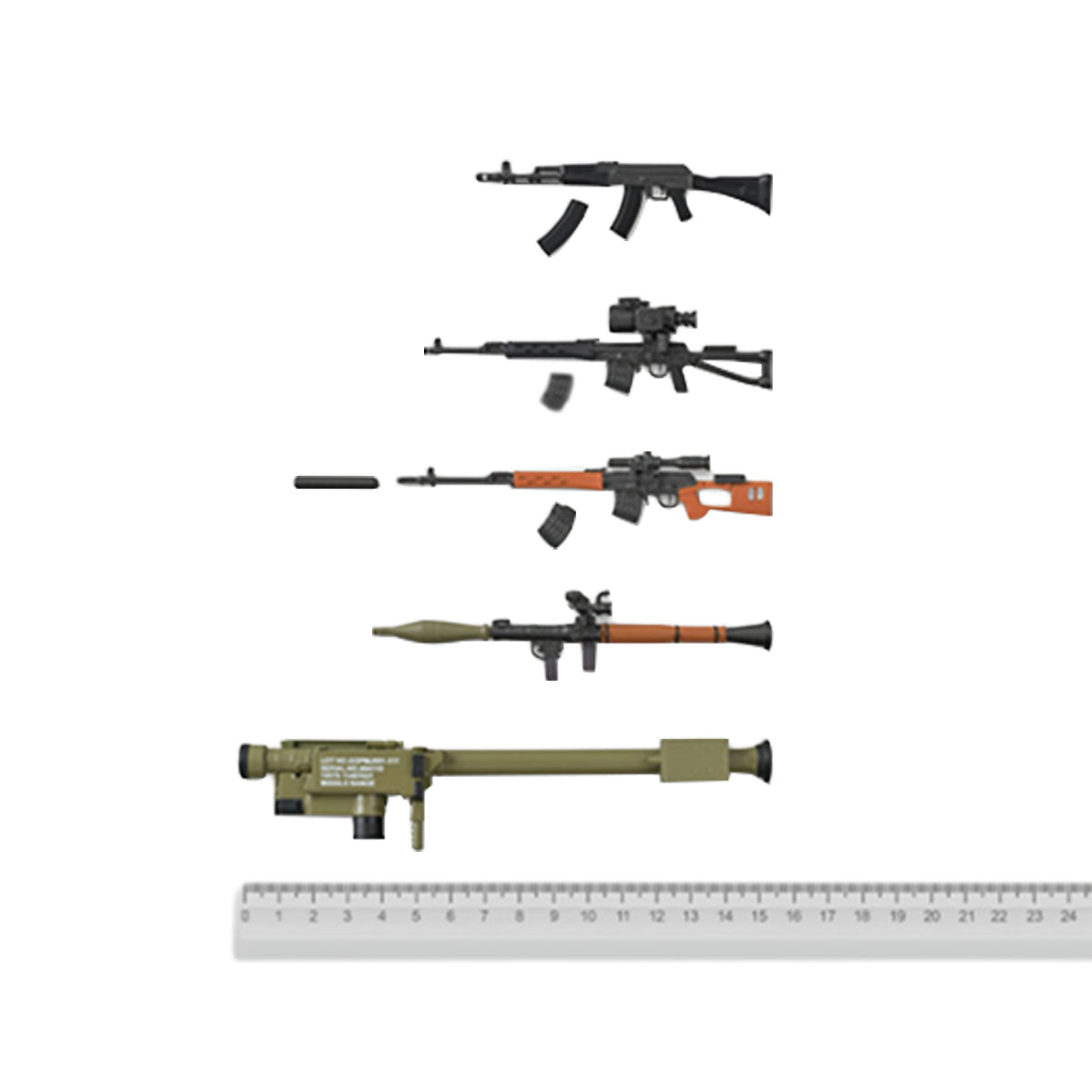 ZYTOYS, Painted Version Series 2 Weapon Pack Wooden Color, Accessory For 6 Inch Figure