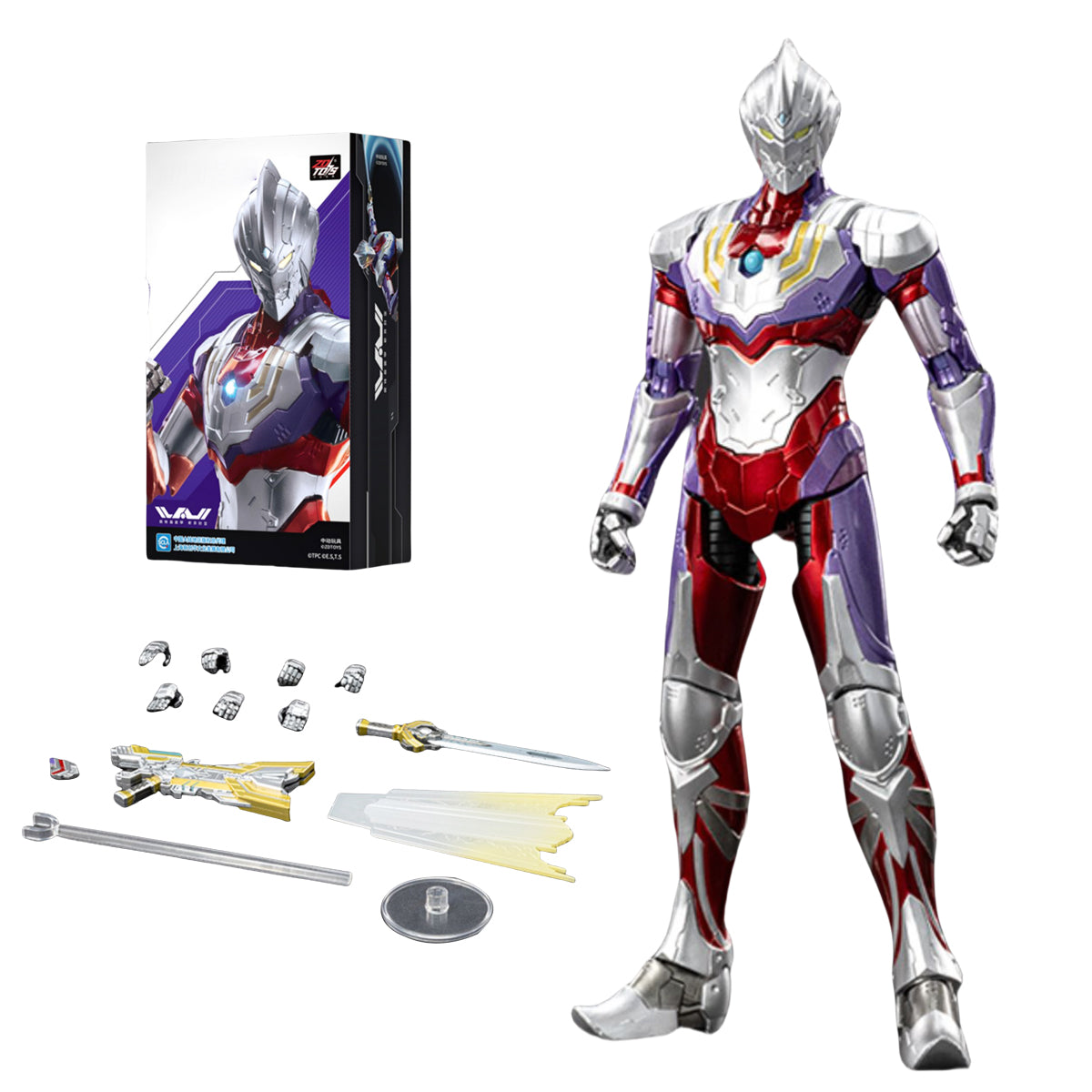 ZD Toys 1/10 Ultraman Tiga UA-A07 Action Figures