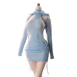 JIAOUDOLL Ruched Post-Apocalyptic Style Long Dress JO25X-05 Doll Clothes Accessory Fit 1/6 Scale 12-inches Figure