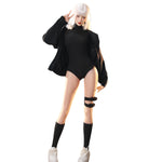 JIAOUDOLL, Female Knee Pads + Bodysuit + Mid-Calf Socks & Female Sportswear Single Jacket & Female Sports Jumpsuit Set Jacket with Jumpsuit, Doll Clothes Accessory for 12-inches Figure