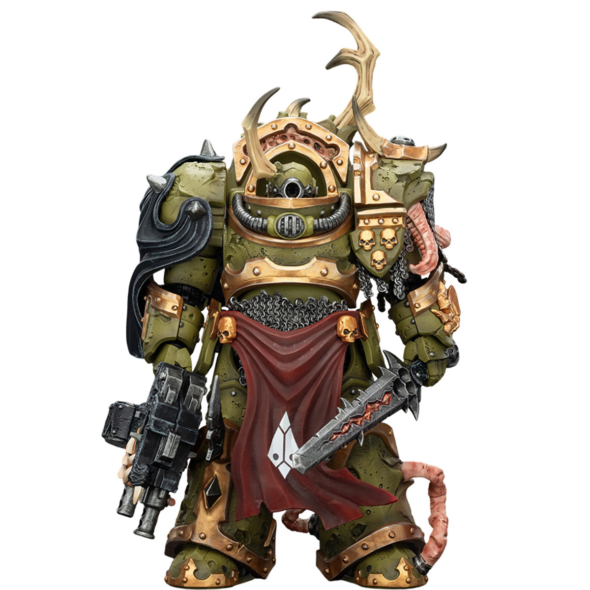 JOYTOY Warhammer Death Guard Blightlord Terminator & Plague Marine Icon bearer with Boltgun and Plague knife 1/18 Scale Action Figure