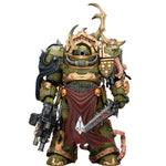 JOYTOY Warhammer Death Guard Blightlord Terminator & Plague Marine Icon bearer with Boltgun and Plague knife 1/18 Scale Action Figure