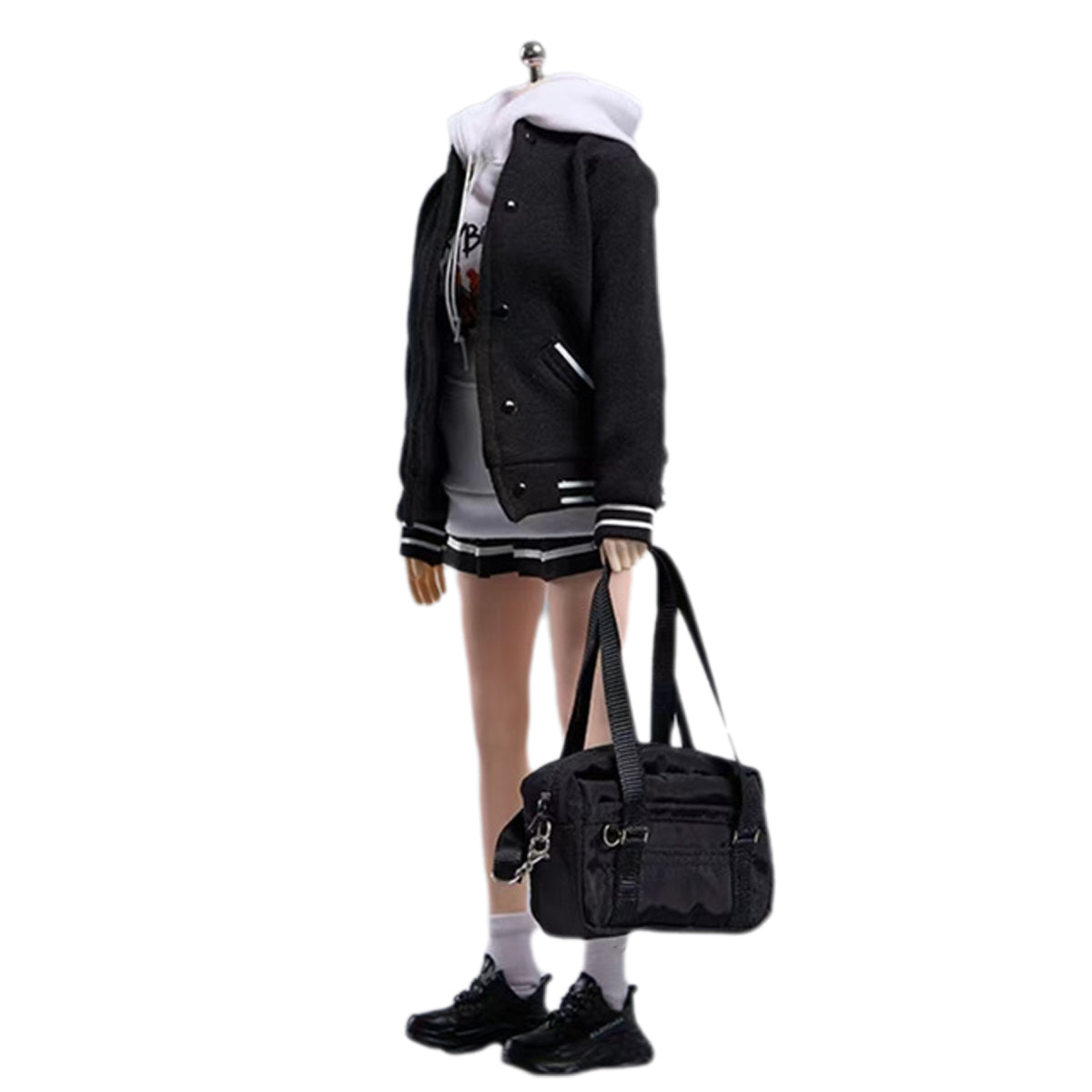 Cdtoys, Conjunto de sudadera con capucha y falda plisada con chaqueta de béisbol, ropa para muñecas