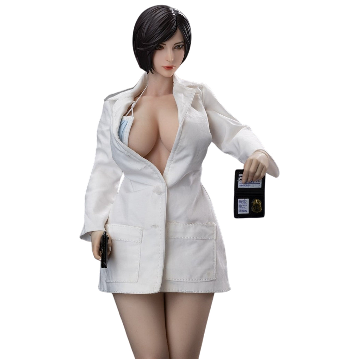 Peach Toys PEA001 Biohazard 1/6 Figure | Protective Suit, Mask & FBI Badge