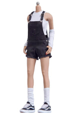 Cdtoys Female Figure Doll Clothes: Black Suspender Shorts For Female 12-inch Action Figure