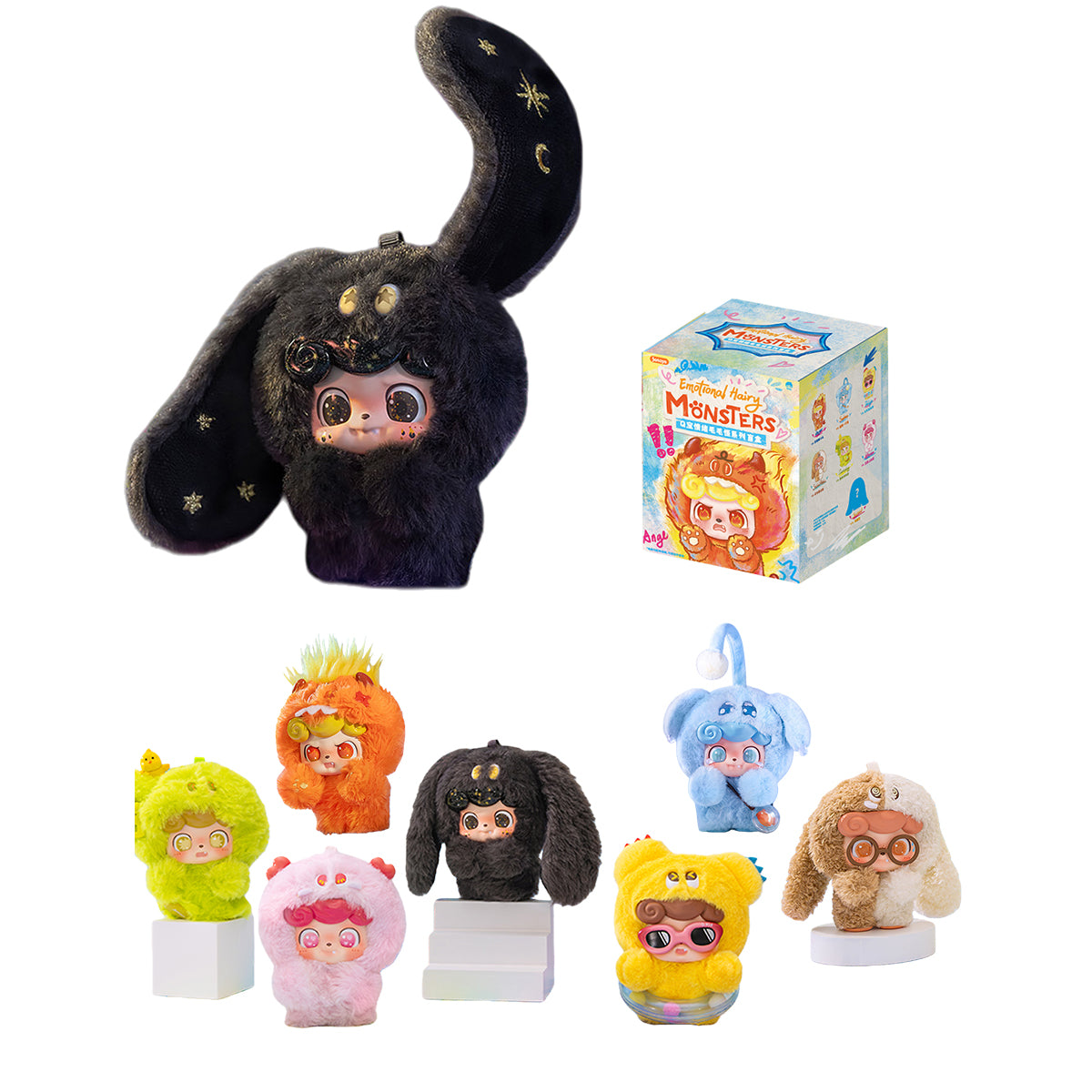 JOTOYS Q.Kid Emotional Hairy Monsters Series Plush Blind Box Figure