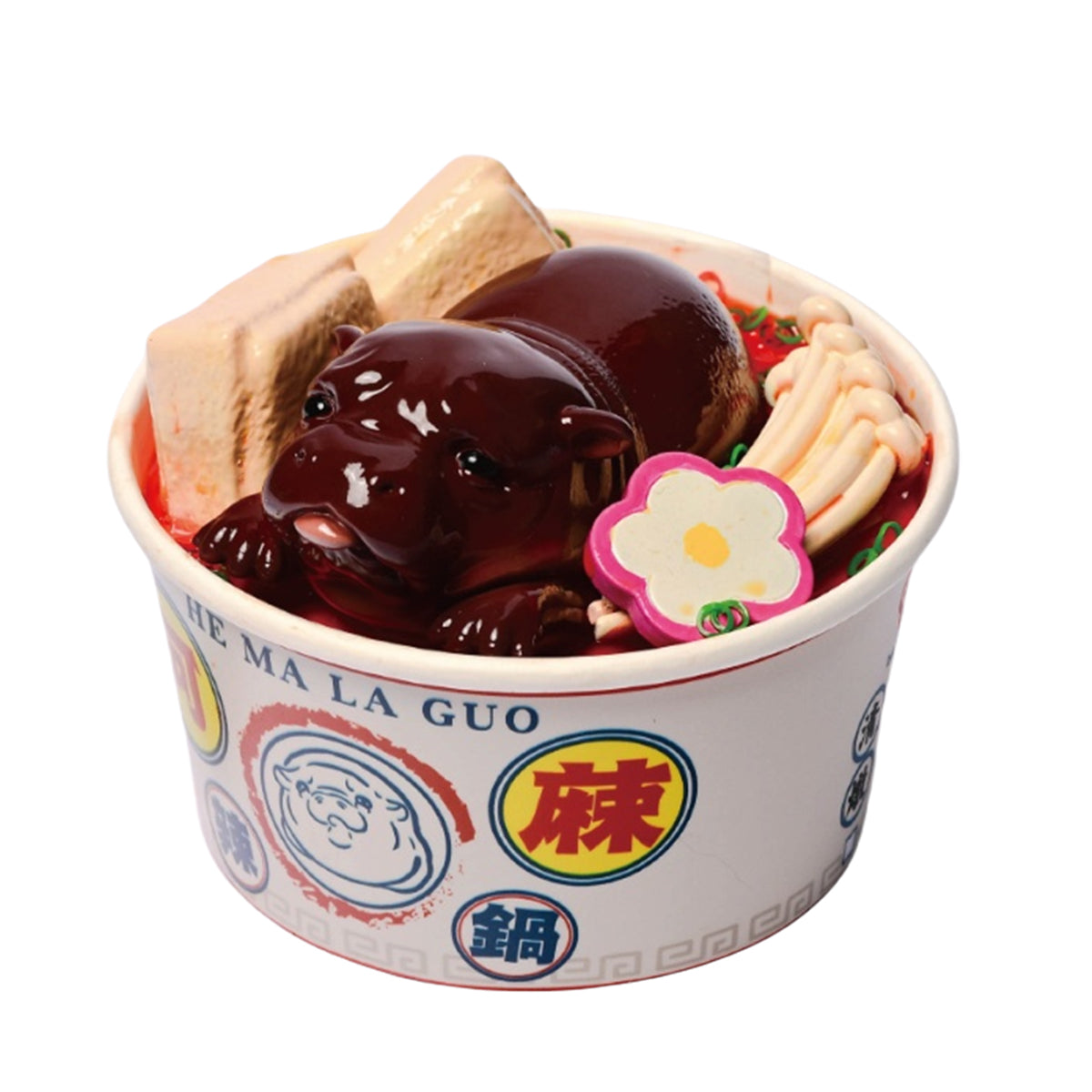 Bid Toys Model, Rough Pig Canteen Spicy Hot Pot Trendy Creative Static Model Ornament