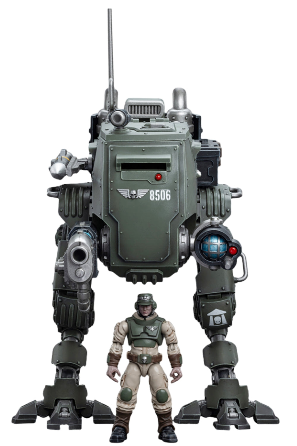 HiPlay JoyToy Warhammer 40K Collectible Figure: Astra Militarum Cadian Armoured Sentinel 1:18 Scale Action Figures JT8940