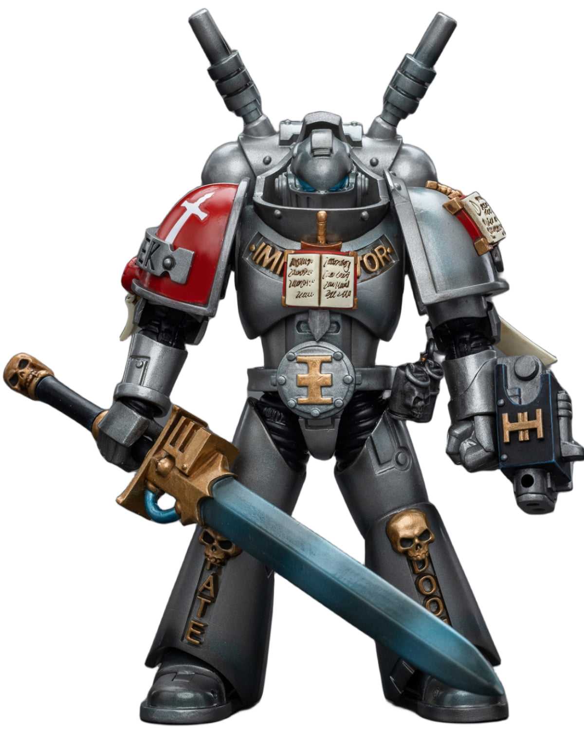 HiPlay JoyToy Warhammer 40K Collectible Figure: Grey Knights Interceptor Squad Interceptor with Storm Bolter and Nemesis Force Sword 1:18 Scale Action Figures JT8988