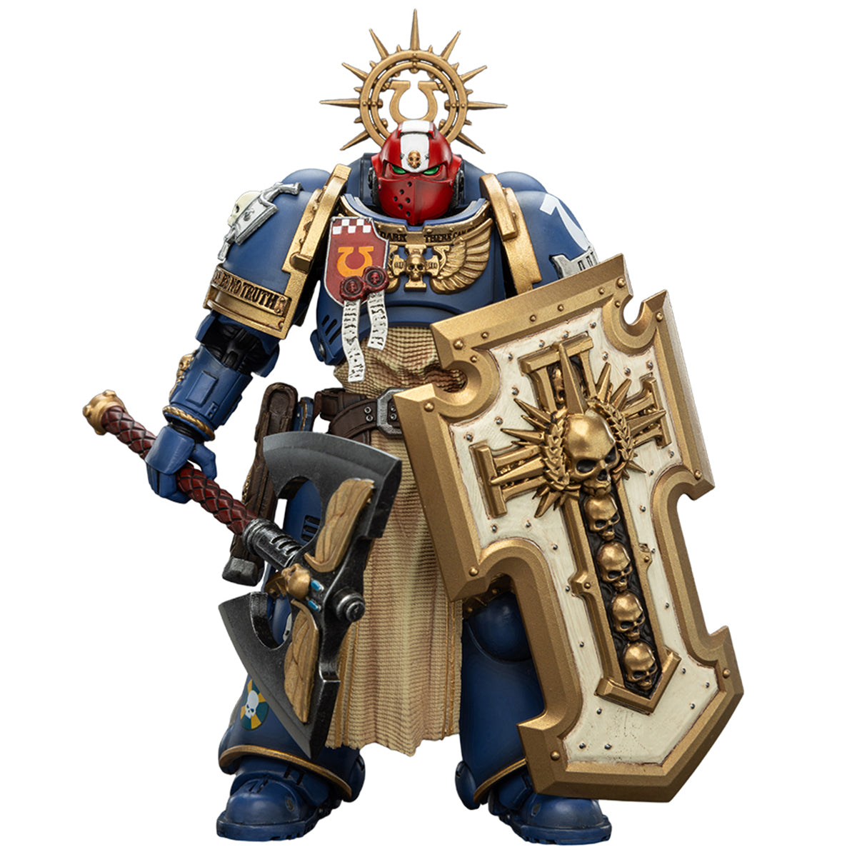 JOYTOY Warhammer Ultramarines Torvald with Power Sword Levantus with Power Sword Metaurus with Power Axe Titus with Laurels of Victory 1/18 Scale Action Figure