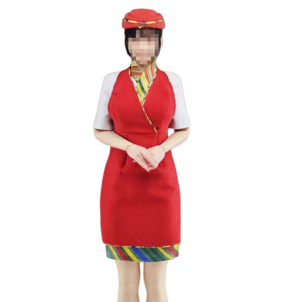 CUKE TOYS West Z Airlines Female Flight Attendant Outfit Set MA-048 Doll Clothes Accessory Fit 1/6 Scale 12-inches Action Figure