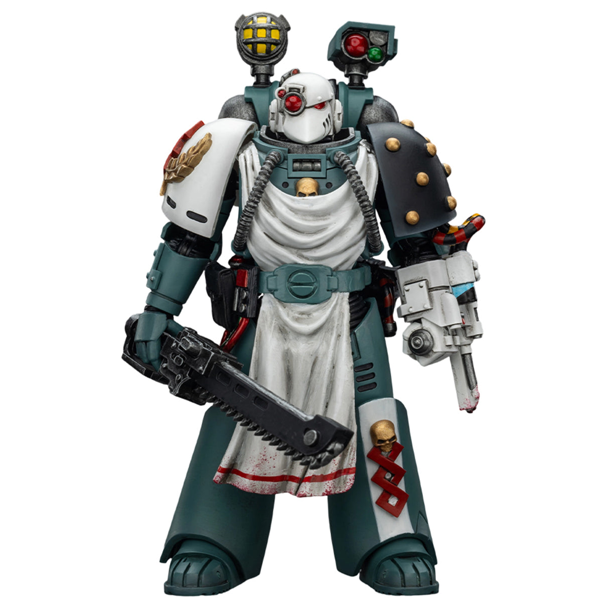 JOYTOY Imperial Fists Legion Apothecary/Sons of Horus Legion Apothecary & Legion Champion & Cataphractii Praetor with Combi-Melta and Power Maul 1/18 Scale Action Figure