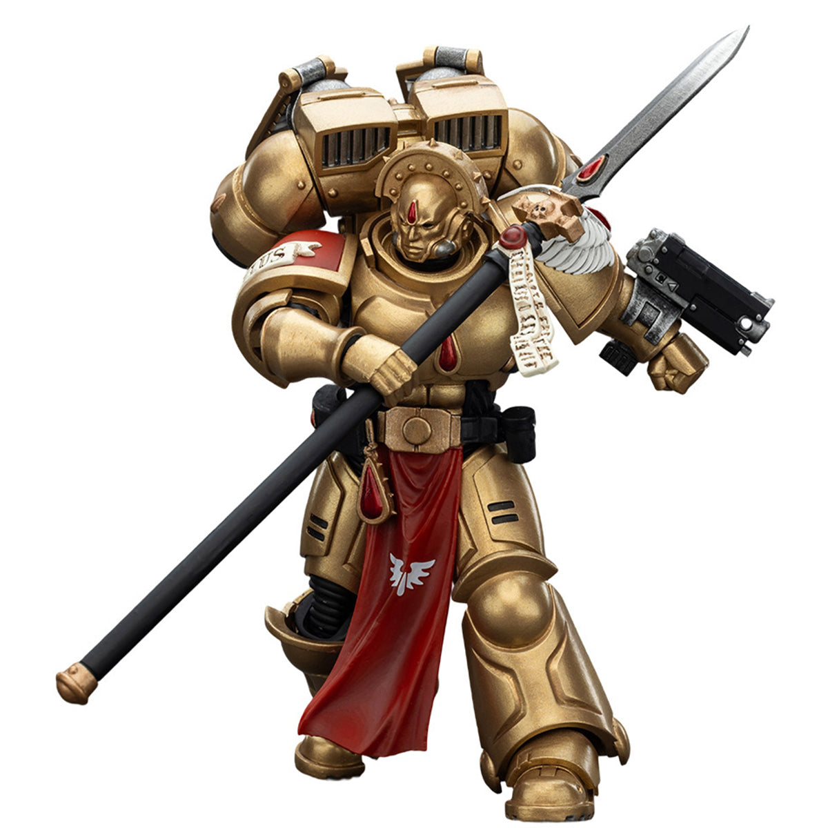 (Only Shipped to the US) JOYTOY Blood Angels Sanguinary Guard 2 with Angelus Boltgun and Encarmine Spear JT01857 1/18 Scale Action Figure