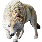 JXK Collectible Wolf Figure: North American Gray Wolf, Expertly Hand-Painted, Lifelike, Safe Resin, 1:6 Scale Miniature Animal Figurine