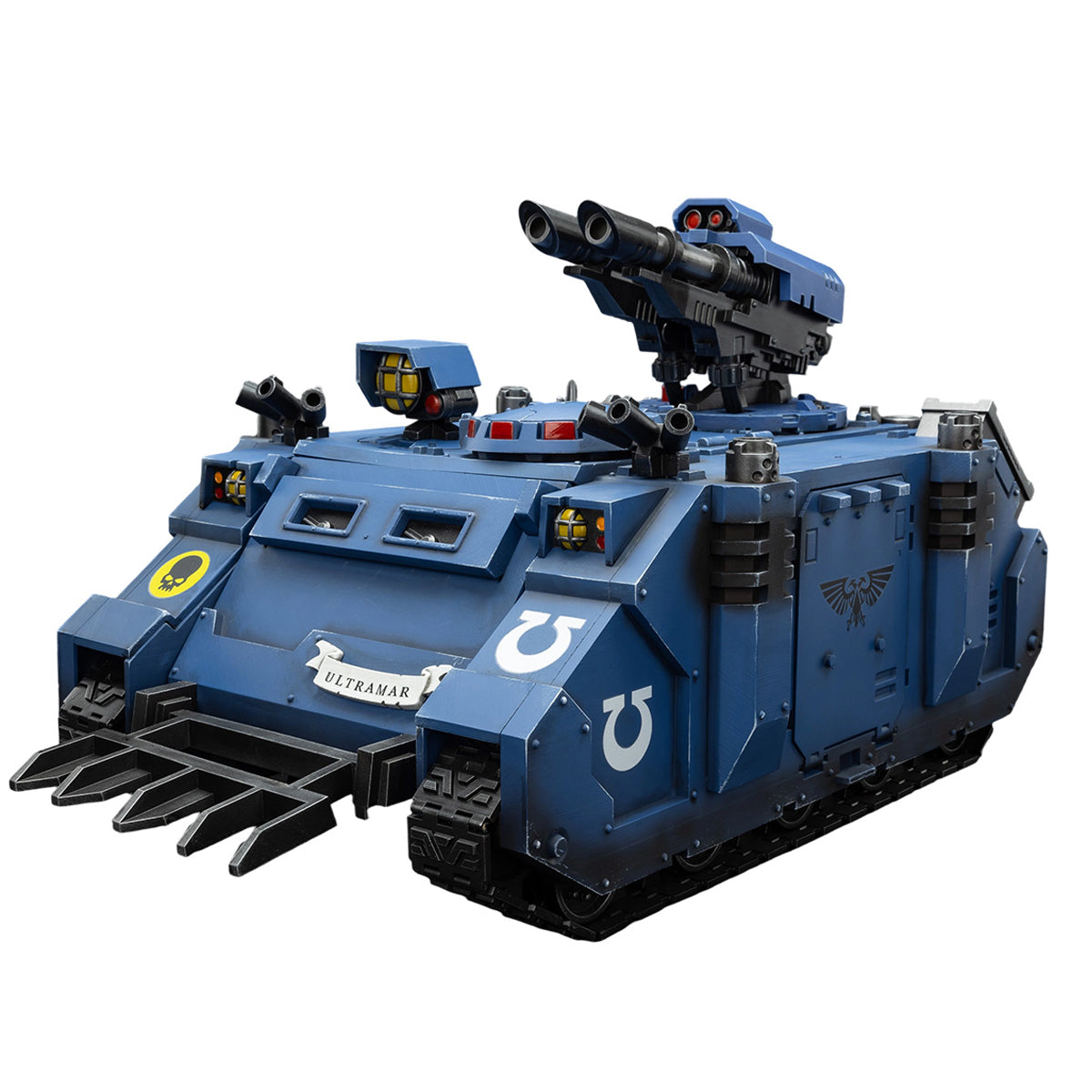 JOYTOY Warhammer 40,000, Razorback with twin lascannon/Captain with Heavy Bolt Pistol & Power Sword/Sanguinary Priest with Heavy bolt pistol chainsword and narthecium/Captain with Inferno Pistol & Power Fist, 1/18 Scale Action Figure